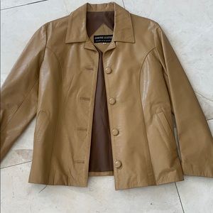 Mustard leather jacket M